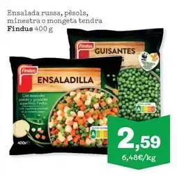 Sorli Findus - ensalada russa, pesols, minestra o mongeta tendra oferta