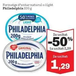 Sorli Philadelphia - formatge d'untar natural o light oferta