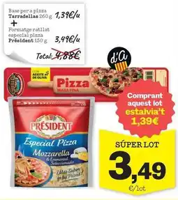 Sorli Président - base per a pizza oferta