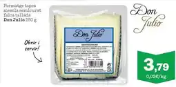 Sorli Falca - formatge tapes rascela semicurat filo a talla oferta