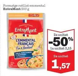 Sorli Entremont - formatge ratllat emmental oferta
