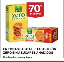 Supercor En todas las galletas gullón zero sin azúcares añadidos oferta