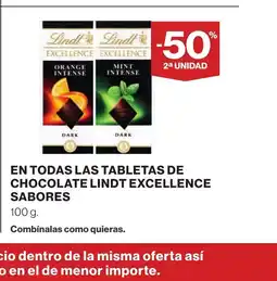 Supercor En todas las tabletas de chocolate lindt excellence sabores oferta