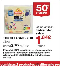 Supercor MISSION Tortillas oferta