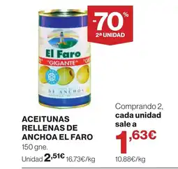 Supercor EL FARO Aceitunas rellenas de anchoa oferta