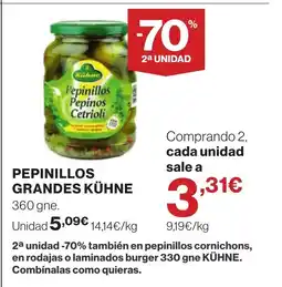 Supercor KÜHNE Pepinillos grandes oferta