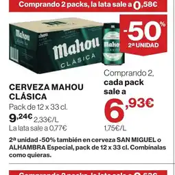 Supercor MAHOU CLÁSICA Cerveza oferta
