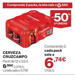 Supercor CRUZCAMPO Cerveza oferta