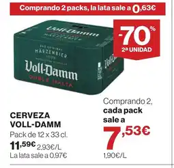 Supercor VOLL-DAMM Cerveza oferta