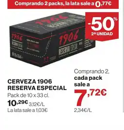 Supercor Cerveza 1906 reserva especial oferta