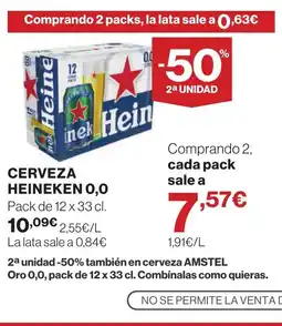 Supercor HEINEKEN O,O Cerveza oferta