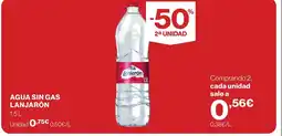 Supercor LANJARÓN Agua sin gas oferta