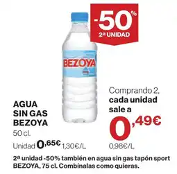 Supercor BEZOYA Agua sin gas oferta