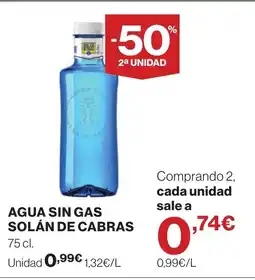 Supercor SOLÁN DE CABRAS Agua sin gas oferta