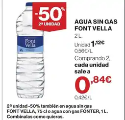 Supercor FONT VELLA Agua sin gas oferta