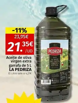 Maskom Supermercados La pedriza - aceite de oliva virgen extra garrafa de 5l oferta