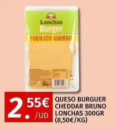 Maskom Supermercados Bruño - queso burger cheddar bruno oferta