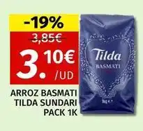 Maskom Supermercados Tilda - arroz basmati oferta