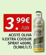 Maskom Supermercados Coosur - aceite oliva v.extra spray 400ml oferta