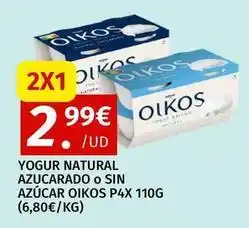 Maskom Supermercados Oikos - yogur azucarado o sin azucar oikos p4x oferta
