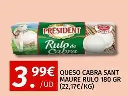 Maskom Supermercados Président - queso cabra sant rulo oferta