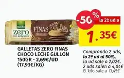 Maskom Supermercados Gullón - galletas zero finas choco leche oferta