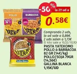 Maskom Supermercados Gallina blanca - pasta pollo o barbacoa oferta