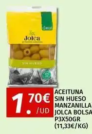 Maskom Supermercados Jolca - aceituna sin hueso manzanilla oferta