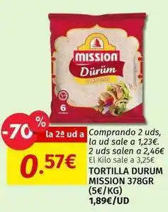 Maskom Supermercados Mission - tortilla durum oferta