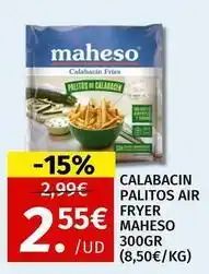 Maskom Supermercados Maheso - calabacín palitos air fryer oferta