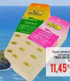 SPAR Tres oscos - queso sandwich normal/light oferta