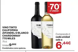 Supercor 770 MILES Vino tinto california zifandel o blanco chardonnay oferta