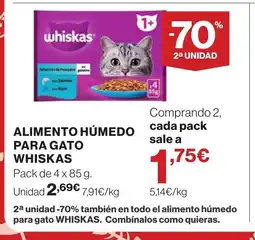 Supercor WHISKAS Alimento húmedo para gato oferta