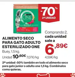 Supercor ONE Alimento seco para gato adulto esterilizado oferta