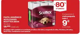 Supercor Papel higiénico acolchado scottex seda oferta