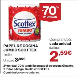 Supercor SCOTTEX Papel de cocina jumbo oferta