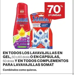 Supercor SOMAT En todos los lavavajillas en gel, o en cápsulas,y en todos complementos para lavavajillas oferta