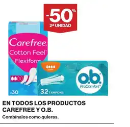 Supercor En todos los productos carefree y o.b. oferta