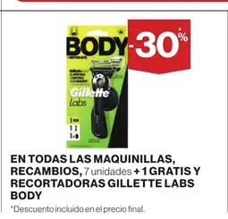 Supercor En todas las maquinillas, recambios, 7 unidades +1 gratis y recortadoras gillette labs oferta