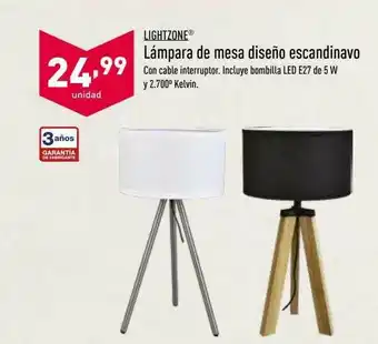 ALDI Lightzone Lámpara De Mesa Diseño Escandinavo oferta