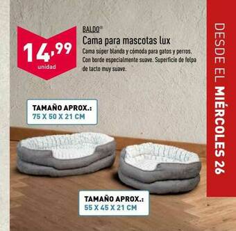 ALDI Baldo Cama Para Mascotas Lux oferta