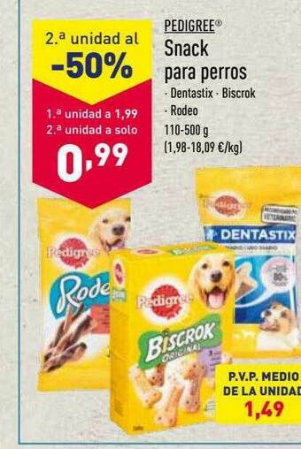 ALDI Pedigree Snack Para Perros oferta