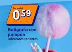 Action Bolígrafo con pompon oferta
