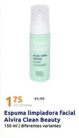 Action Alvira clean beauty - espuma limpiadora facial oferta