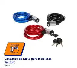 Action Walfort - candados de cable para bicicletas oferta
