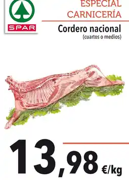 SPAR Spar - cordero nacional oferta