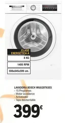 E.Leclerc BOSCH Lavadora wuu28t63es oferta