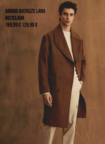 MANGO Abrigo oversize lana reciclada oferta