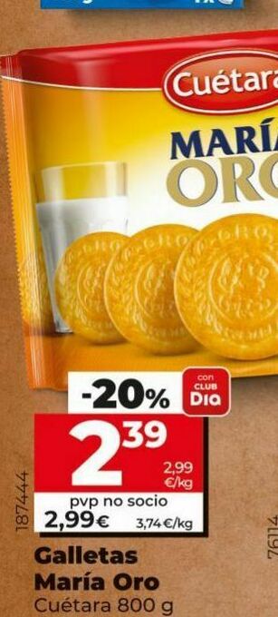 Dia Galletas maría cuétara oferta