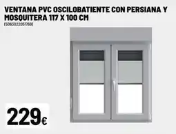Brico Depôt Pvc - ventana pvc oscilobatiente con persiana y mosquitera 117 x 100 cm oferta